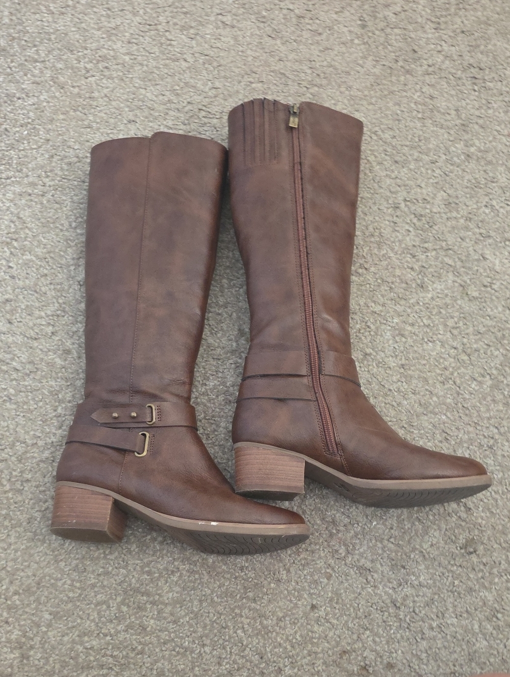 Women's Brown Knee-High Riding Boots